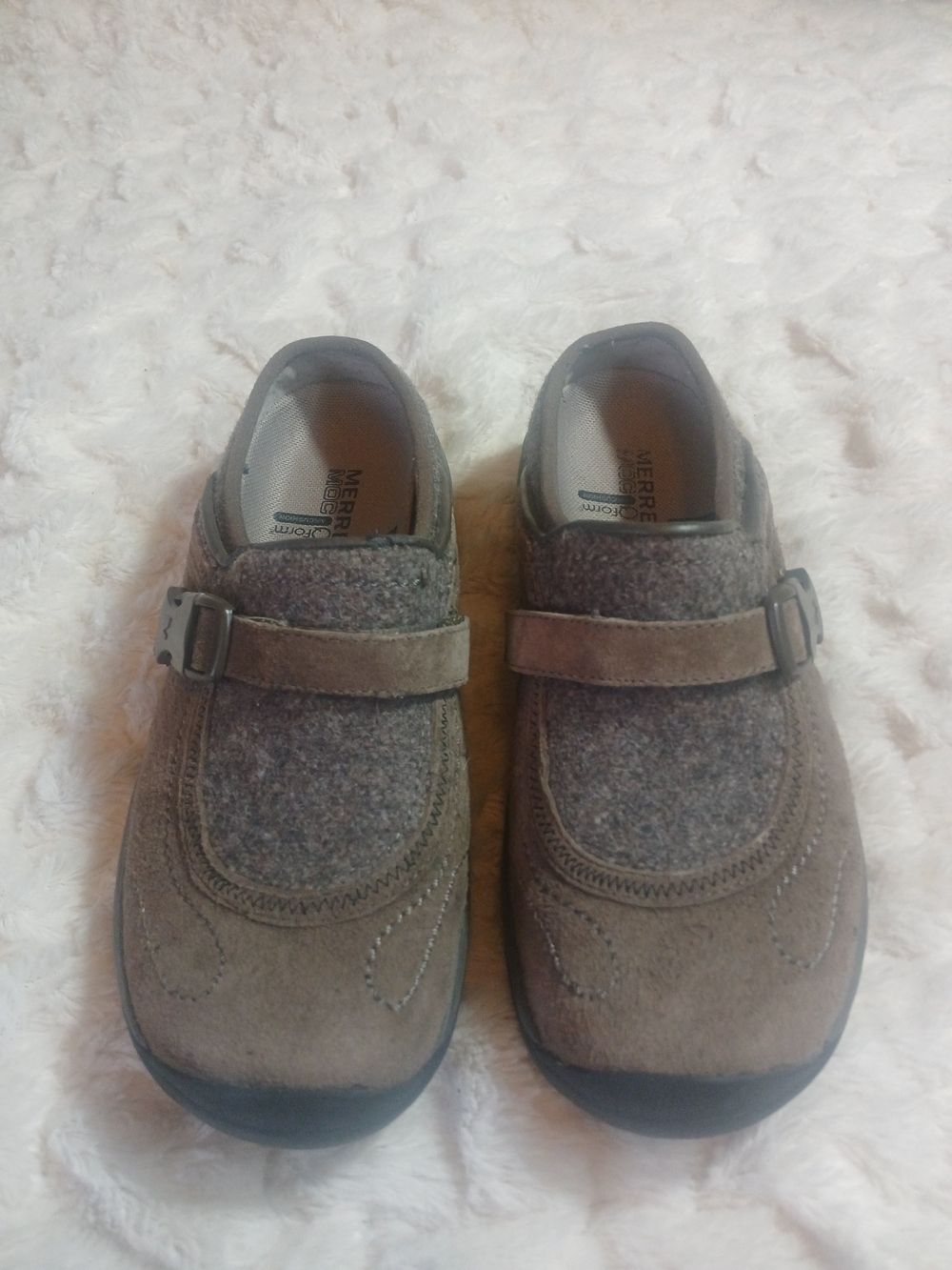 Merrell Encore Sidestep Clogs 6.5 Womens Stone Colorway Slip On Comfort Shoe